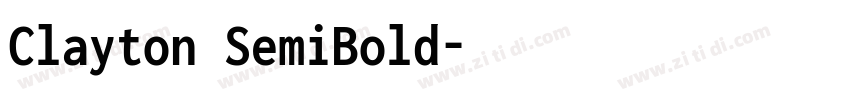 Clayton SemiBold字体转换